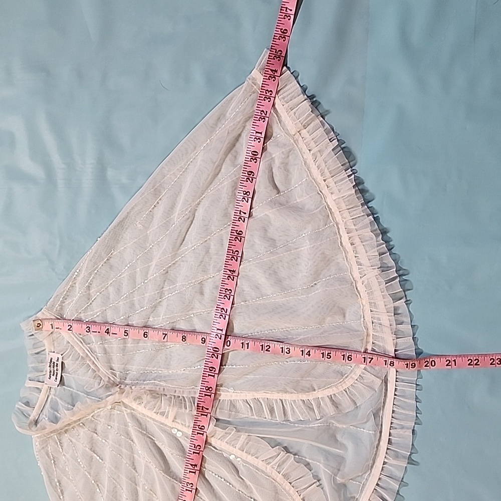 Aurelia's Designs Carmel Boutique Handmade White Sheer Top Blouse Fairycore - Picture 10 of 11
